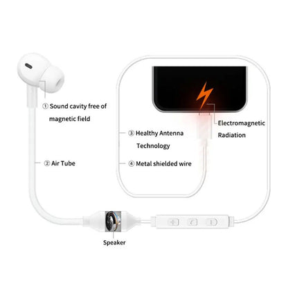 Air Tube EMF Blocking Anti-Radiation Earphones