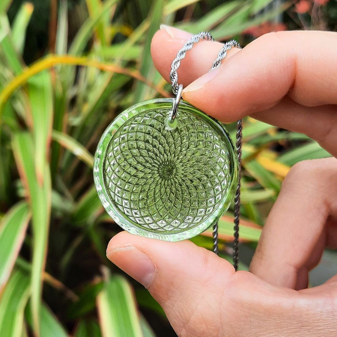 Scalar Glass Mineral Pendant